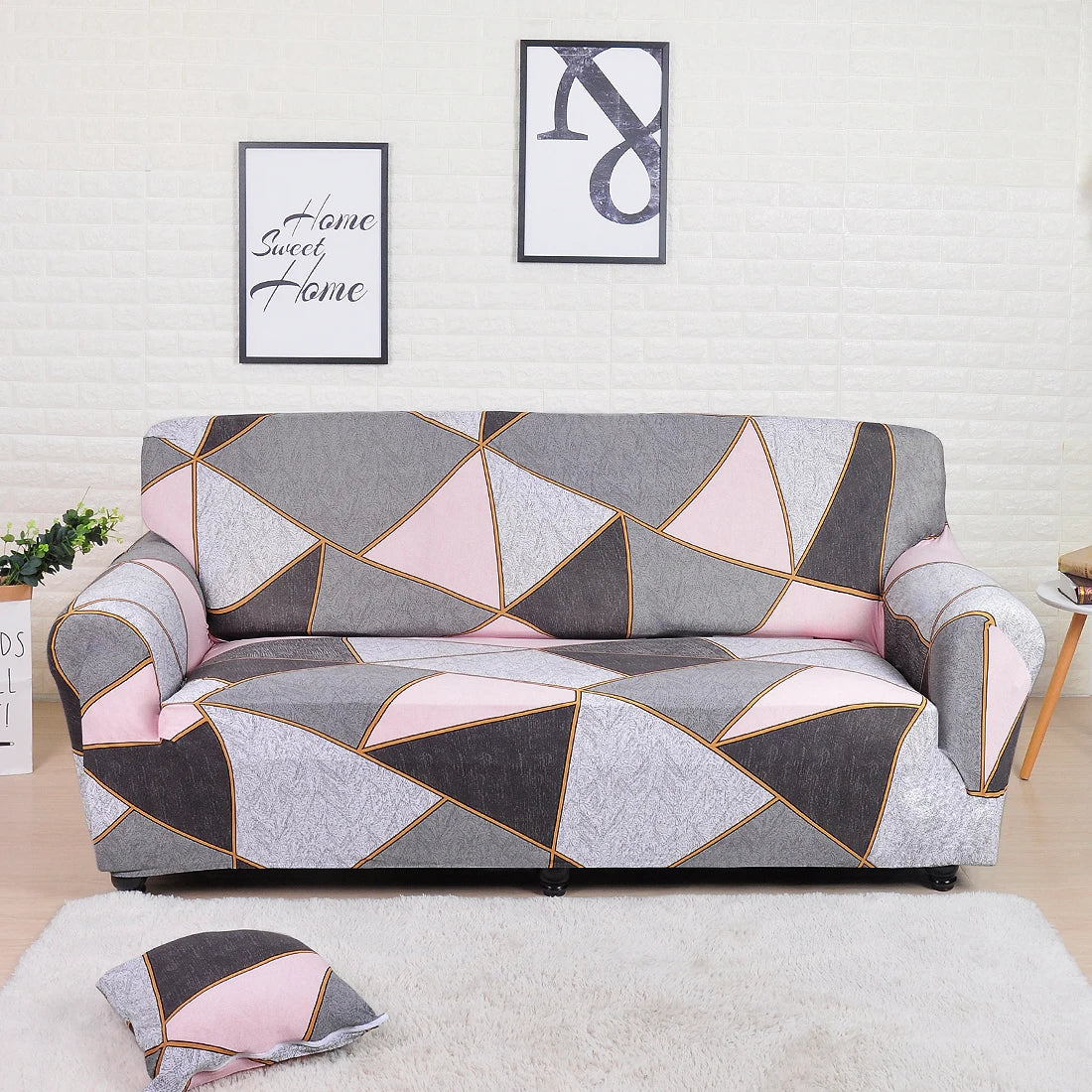 Funda de sofá de 1 pieza, funda de sofá elástica estampada/impresa para sofá esquinero de sala de estar, funda de sofá en forma de L
