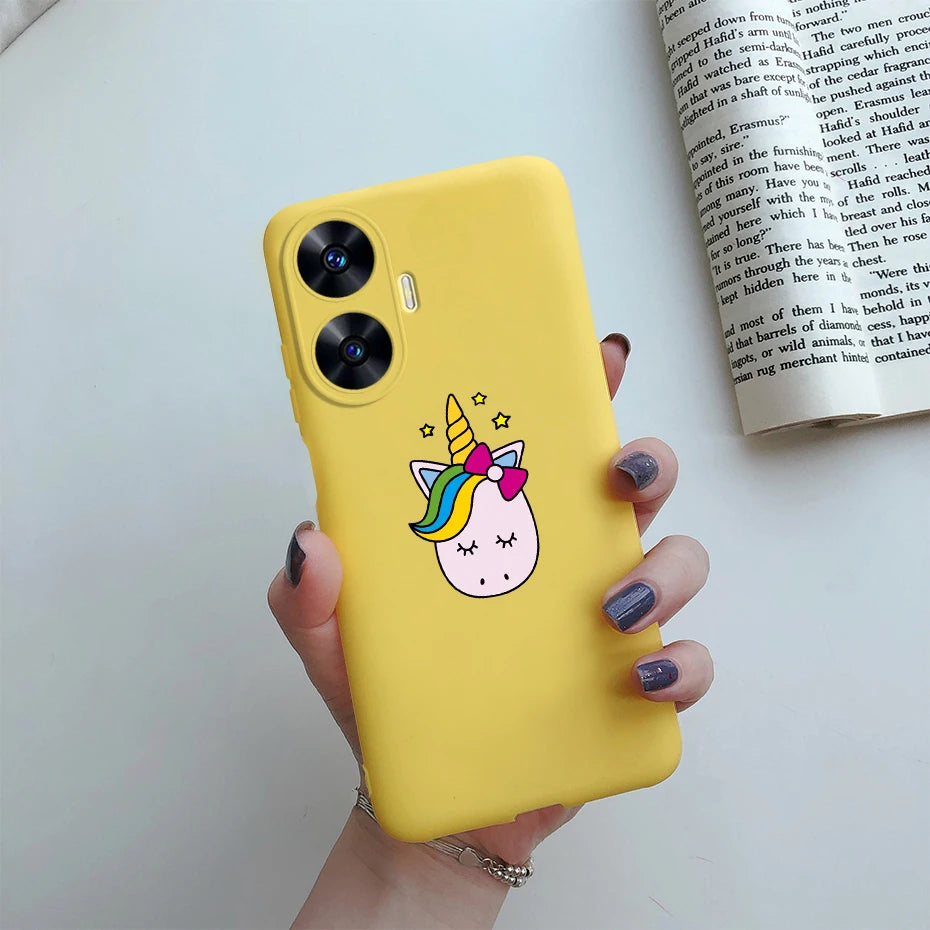 Funda de teléfono para Realme C55, Funda RMX3710, Funda trasera de silicona suave con dibujos animados bonitos para Realme C55 RealmeC55 Funda C 55 Coque