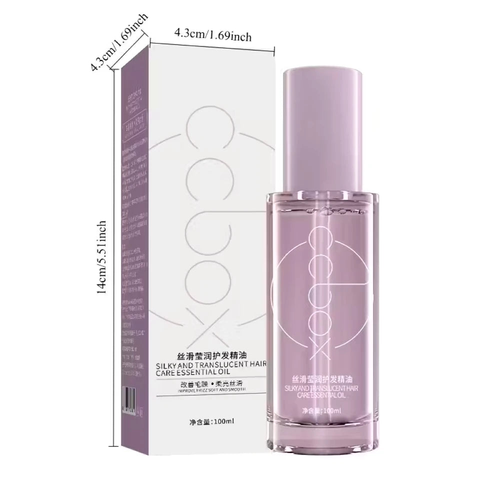 Aceite esencial para el cuidado del cabello, 100ml, reparación nutritiva del cabello seco y encrespado, suero para suavizar el cabello, para todo tipo de cabello, 100ml
