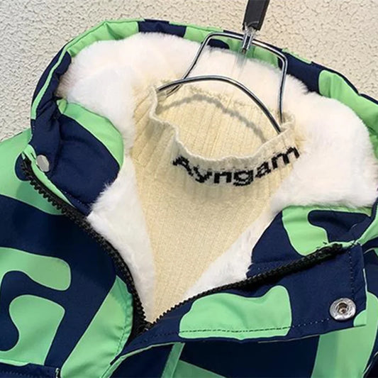 Abrigo para niños, chaqueta, prendas de vestir, Tops de algodón, moda 2023, grueso, además de terciopelo, abrigo de talla grande para invierno y otoño, ropa para niños