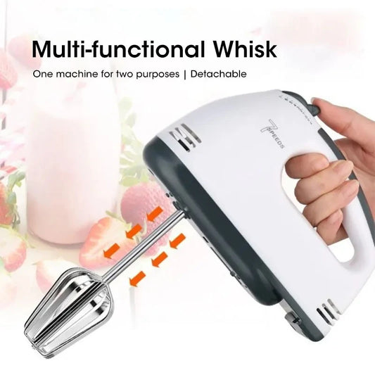 7-Speed Electric Hand Mixer Automatic Blender for Cream, Egg, Cake, Dough - Versatile Kitchen Mixing Appliance Tool