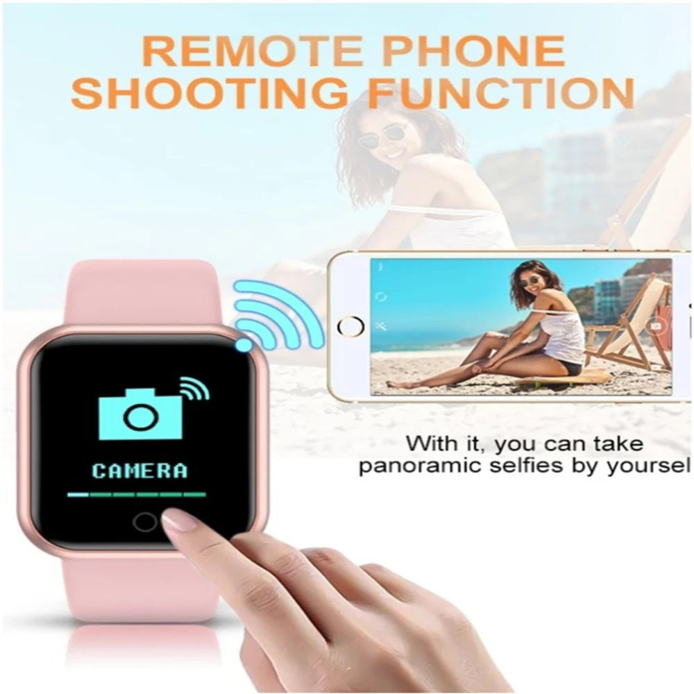 Reloj inteligente para mujeres y hombres, reloj de pulsera con Bluetooth, reproductor de teléfono conectado, música, Fitness, pulsera deportiva, Monitor de sueño, relojes digitales