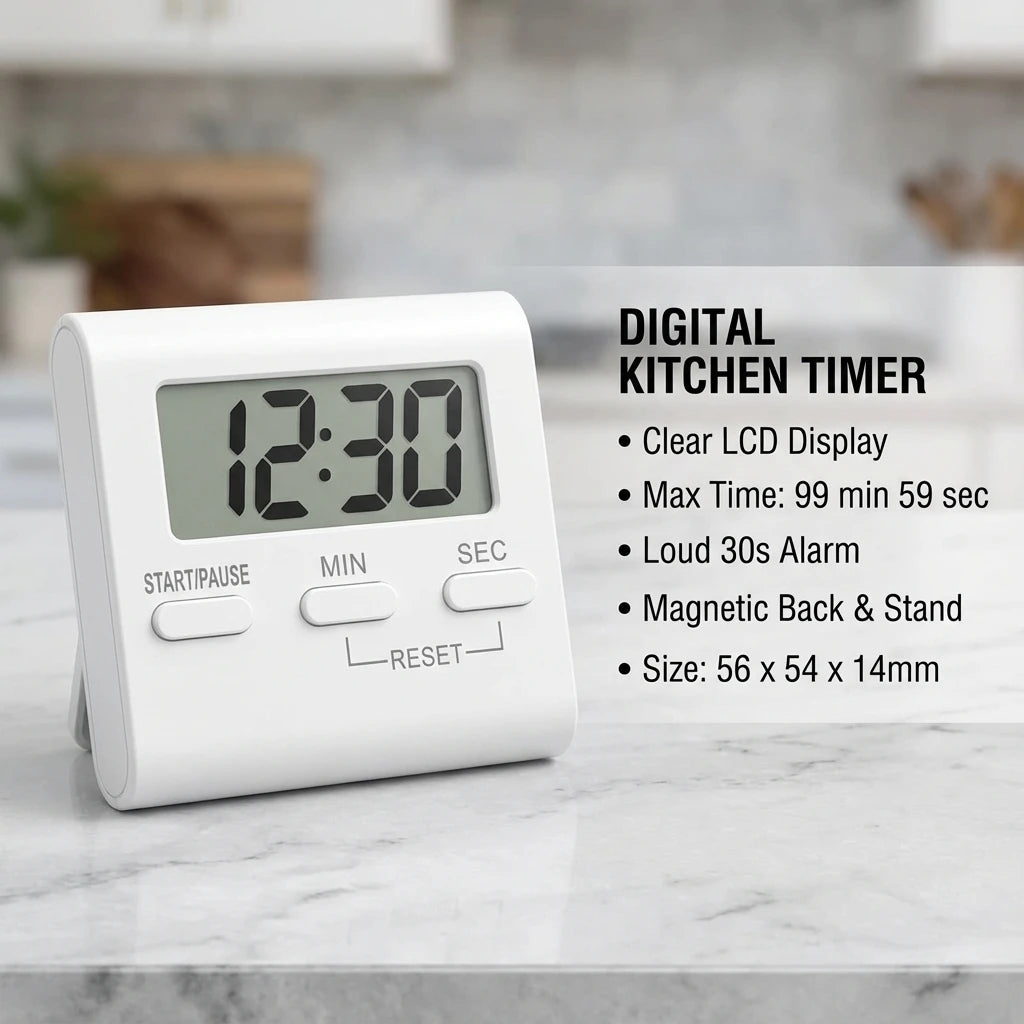 Temporizador de cocina Digital, LCD magnético, cuenta atrás Manual, temporizador de cocina, utensilios de cocina mecánicos