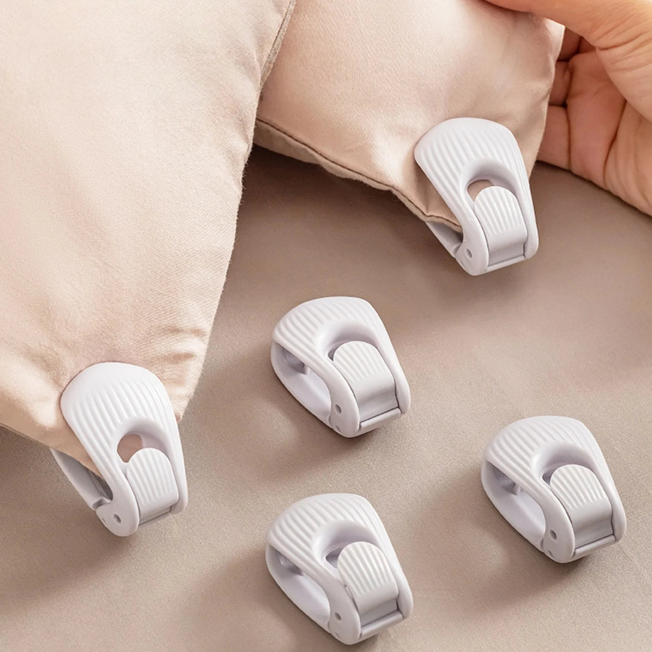 6 clips para funda nórdica, clips antideslizantes para soporte de edredón, soporte para sábanas de edredón, sujetadores para edredón, pinzas sin pines, fijador de edredón de plástico