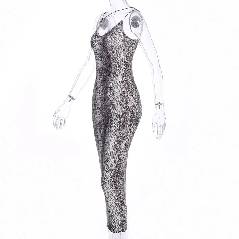 Vestido elegante sin mangas de leopardo para mujer, ropa Sexy de verano, moda femenina, cintura alta, tirantes finos, vestidos de fiesta de noche ajustados