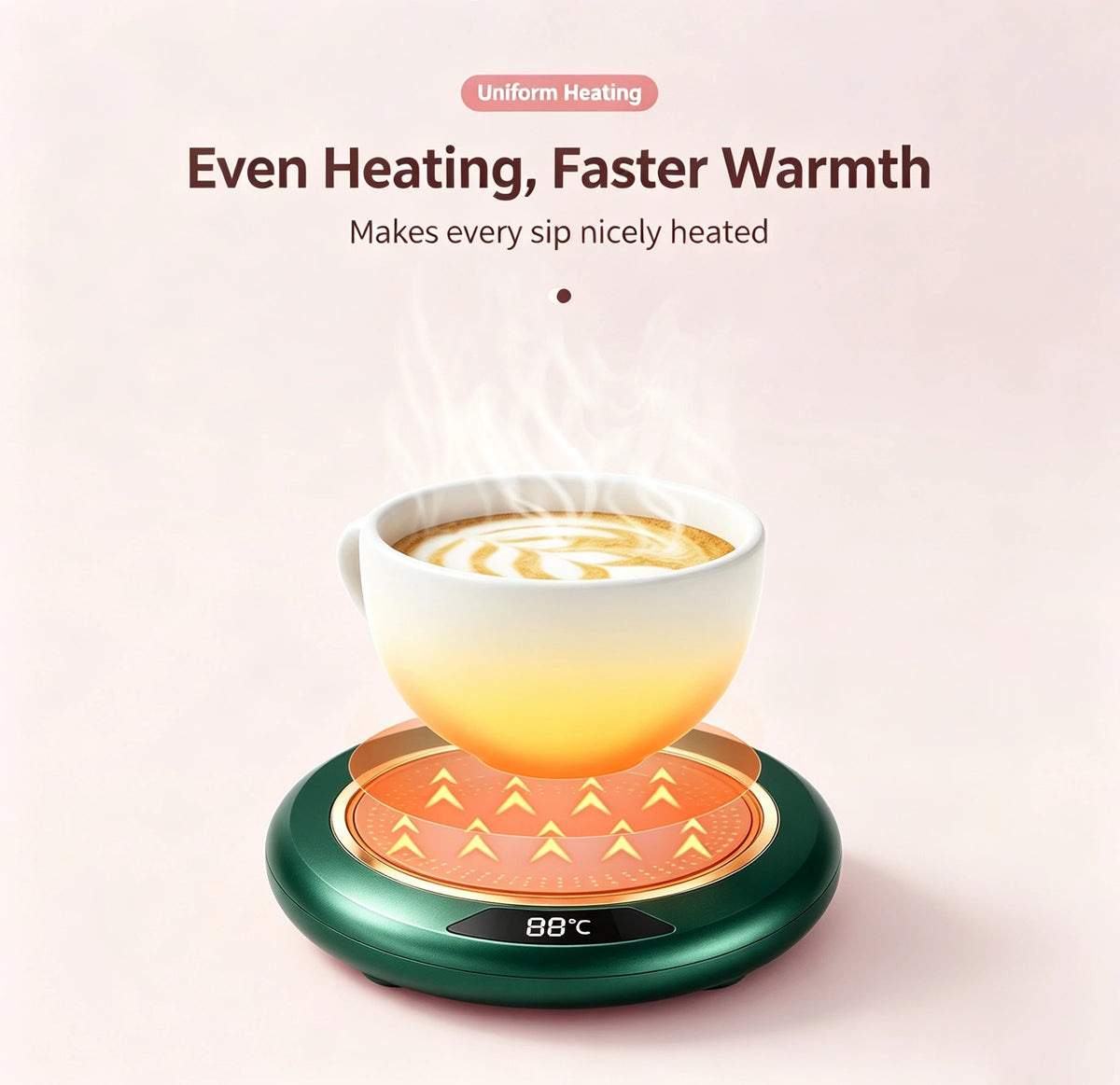 Nuevo Posavasos Calefactor USB con Temperatura Constante, Calentador Inteligente para Tazas de Café y Leche, Calentador Térmico Automático para Oficina y Hogar