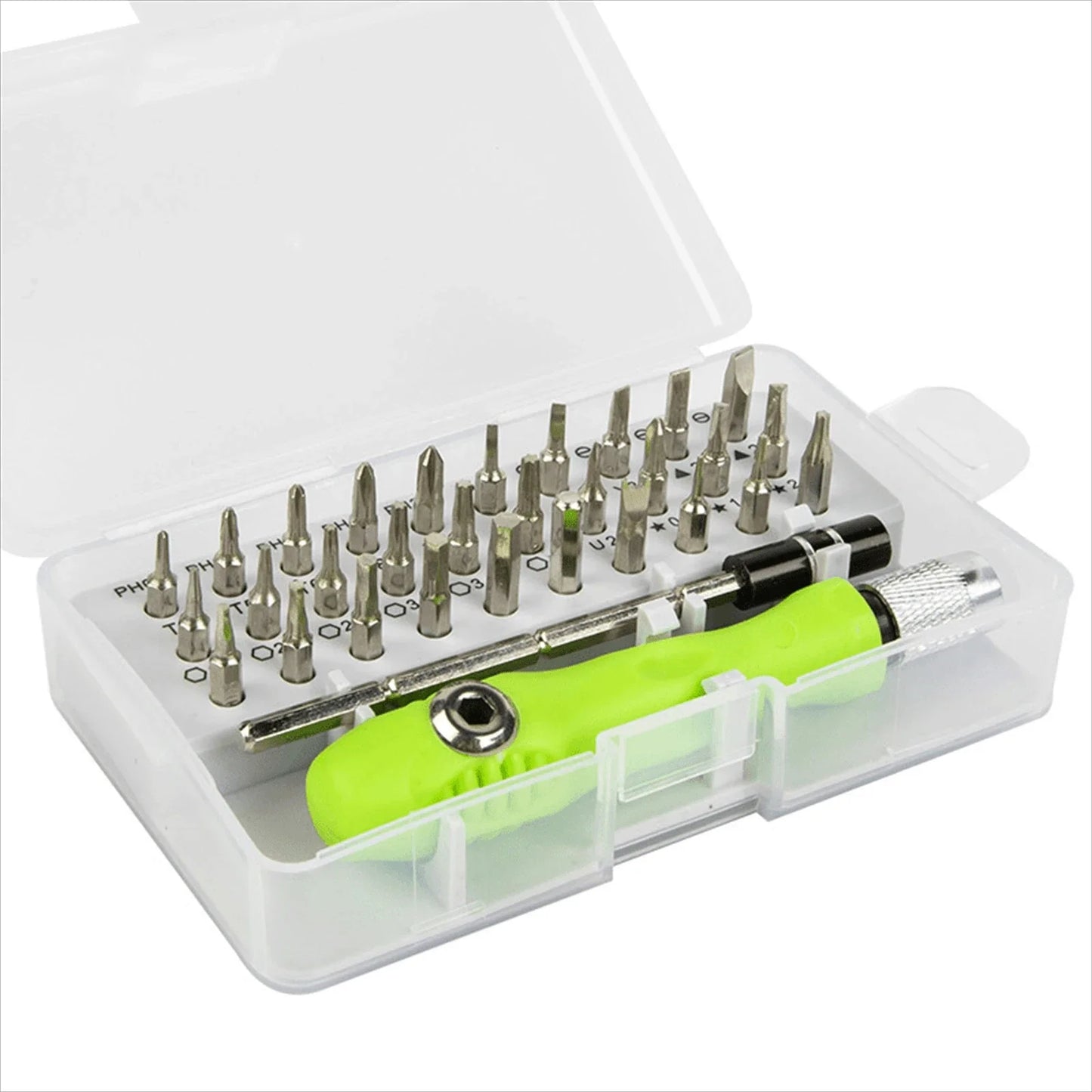 Juego de destornilladores de precisión pequeños 32 en 1, Mini juego de destornilladores magnéticos, Kit de herramientas de reparación pequeño profesional para relojes y portátiles