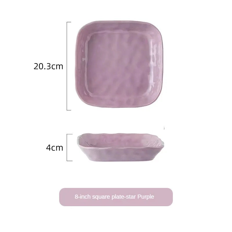Juego de cuencos y platos de cerámica de estilo nórdico para uso doméstico, alta belleza, Simple, crema, vajilla de cerámica, nuevo