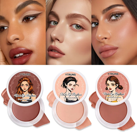 Crema Correctora para Ojos, Maquillaje Ligero de Textura Suave, Corrector de Ojos con Acabado de Tono Natural, 3 Tonos