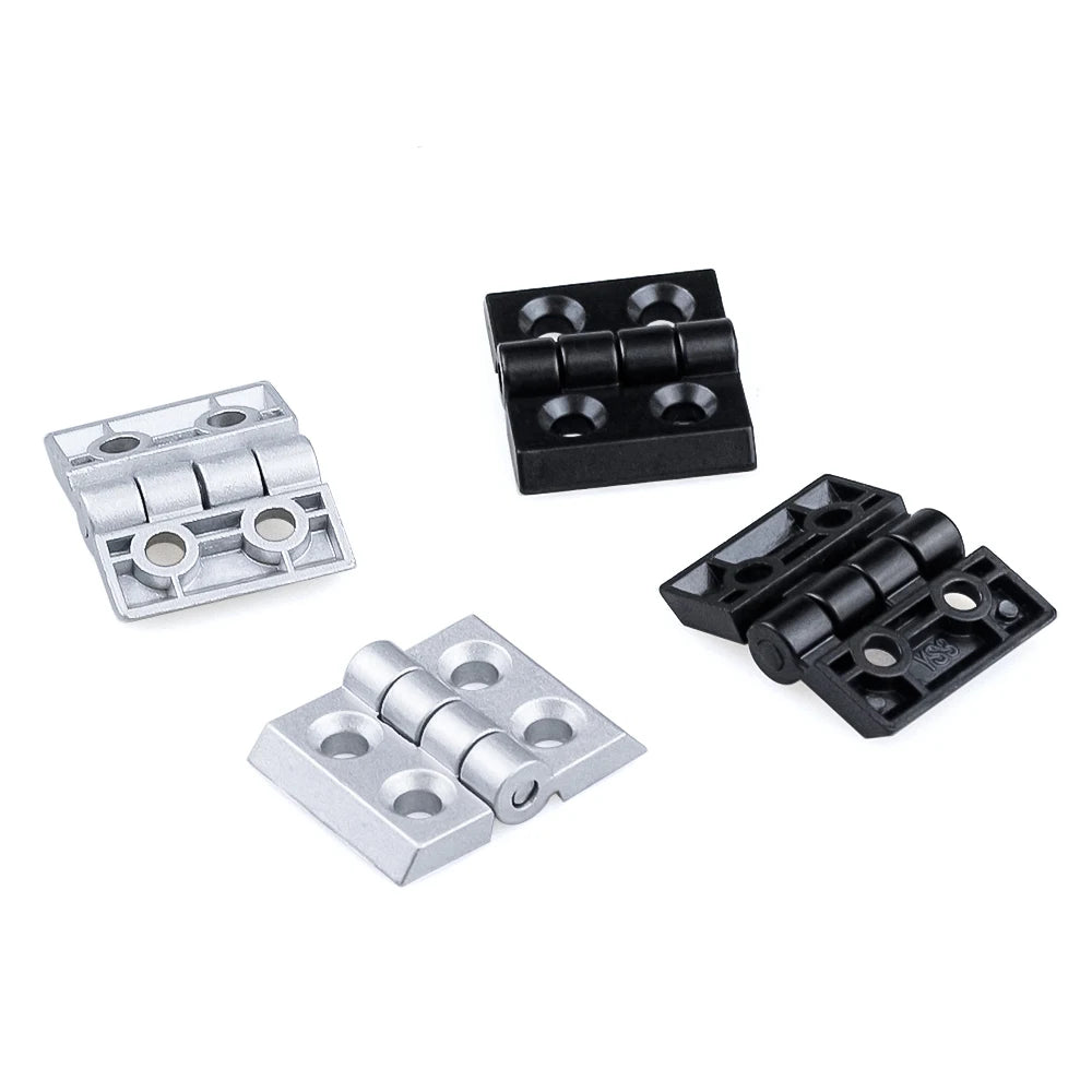 5/10 Uds 2020 3030 4040 4545 bisagras de aleación de Zinc accesorio de perfil de aluminio conector de bisagra de puerta para extrusión de perfil de aluminio