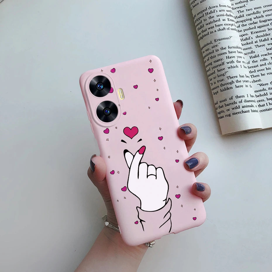 Funda de teléfono para Realme C55, Funda RMX3710, Funda trasera de silicona suave con dibujos animados bonitos para Realme C55 RealmeC55 Funda C 55 Coque