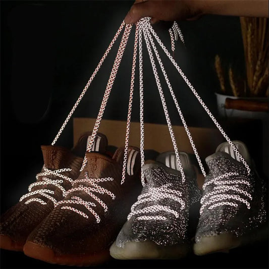 1 par de cordones reflectantes de alta calidad, cuerda redonda, cordones para zapatos deportivos, botas y zapatillas, cordones multicolores de longitud 120cm