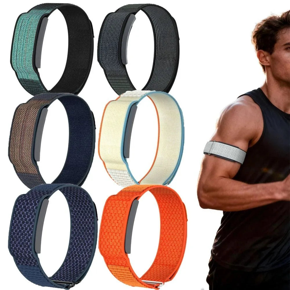 Banda deportiva de nailon, banda para bíceps, diseño de bucle, correa de seguimiento de Fitness transpirable, banda ajustable para brazo/carril para correa de Helio Amazfit