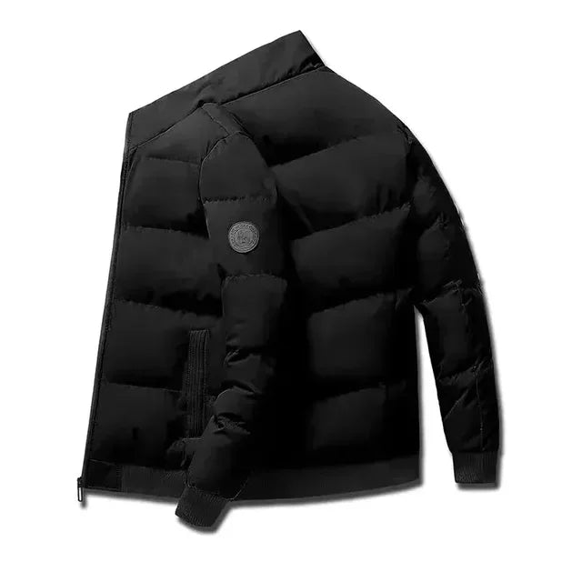 Abrigo cálido y grueso para hombre, a la moda, para otoño e invierno, chaqueta informal con cremallera y estampado, resistente al viento, para exteriores, tallas M-5XL
