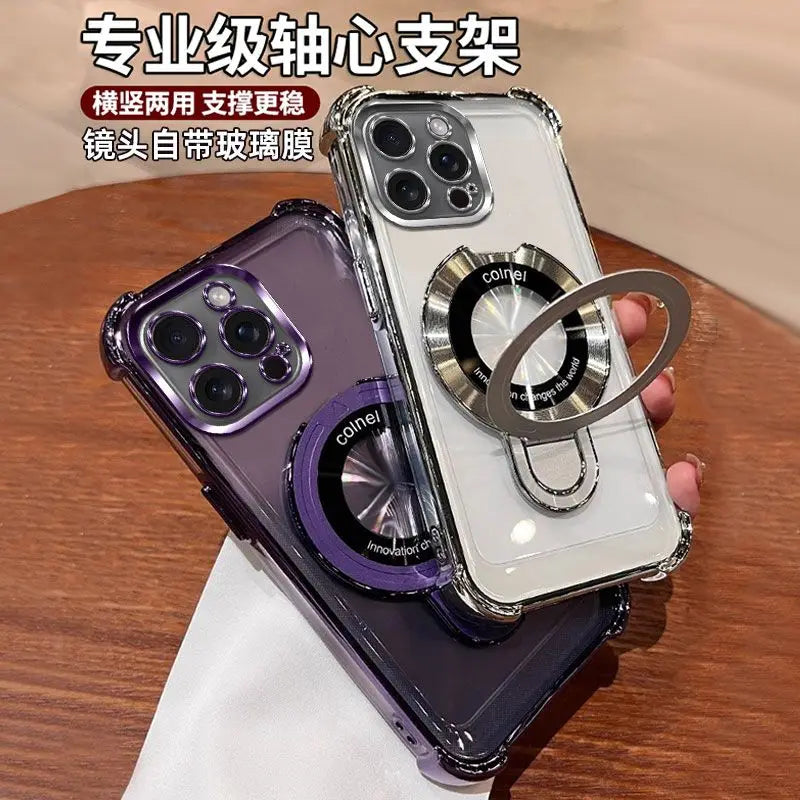 Para realme 15 Pro Funda de lujo galvanizada de silicona transparente soporte cubierta para realme 15Pro Funda de parachoques a prueba de golpes