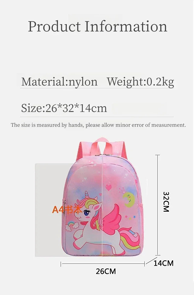Nueva mochila para niños, bonita mochila escolar con estampado de sirena y unicornio de dibujos animados, mochila escolar ligera para guardería