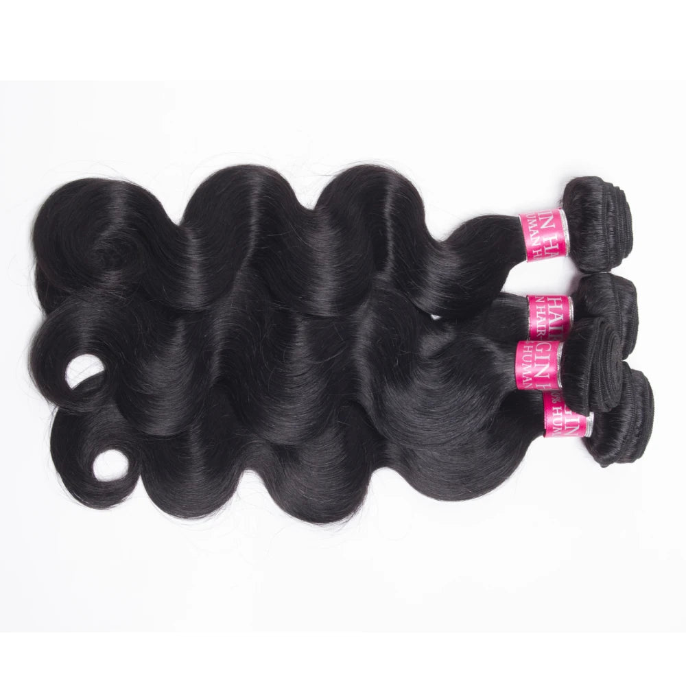 Extensiones de Cabello Humano Remy Brasileño con Ondas Sedosas, 1/3/4 Piezas, Extensiones de Cabello Natural Negro, 14-30 Pulgadas