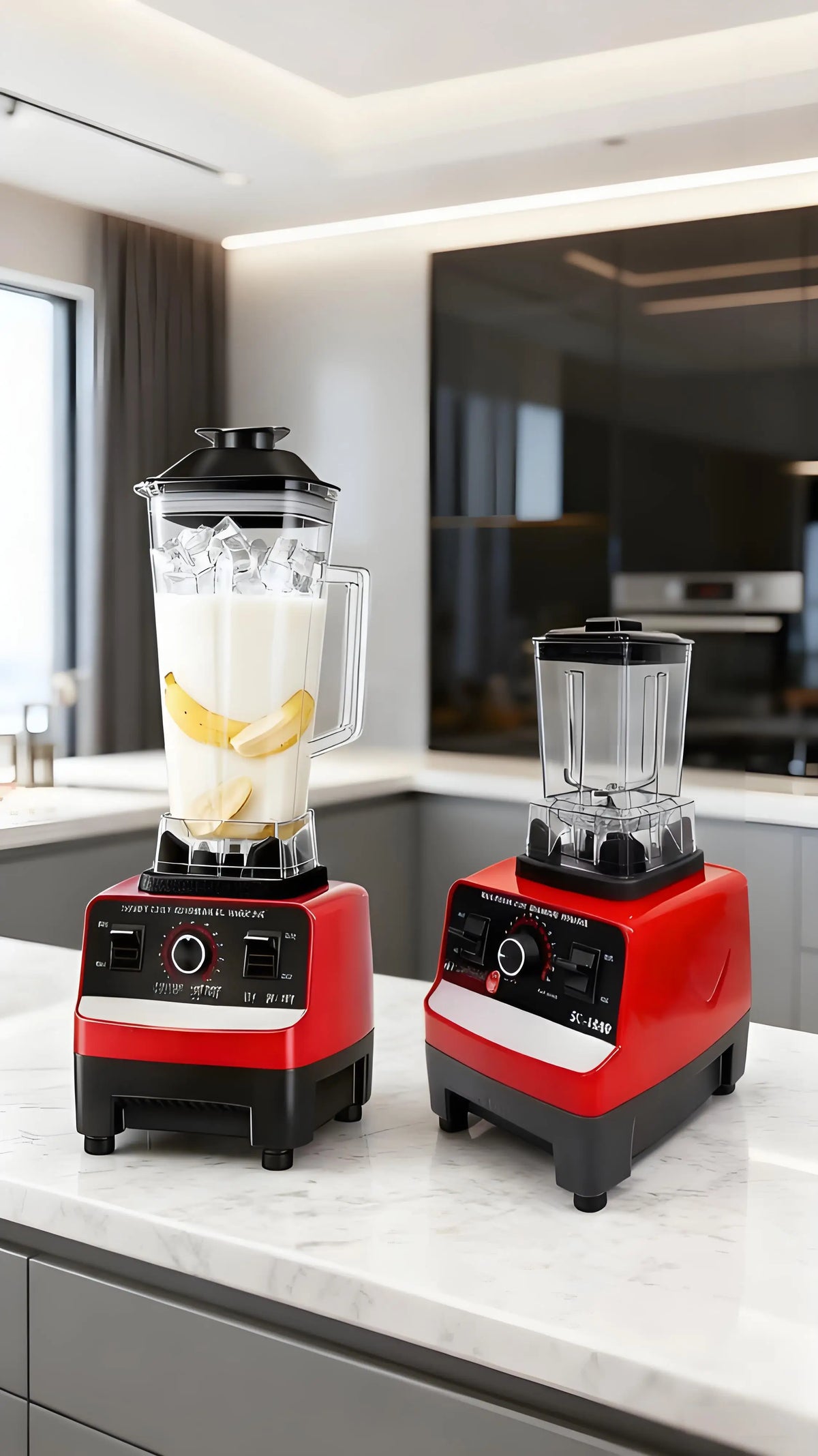 Licuadora y Batidora Profesional 2 en 1 - Trituradora de Hielo de Alta Potencia de 2L, Preparador de Smoothies, Procesador de Leche de Soya y Alimentos para Cocina Doméstica