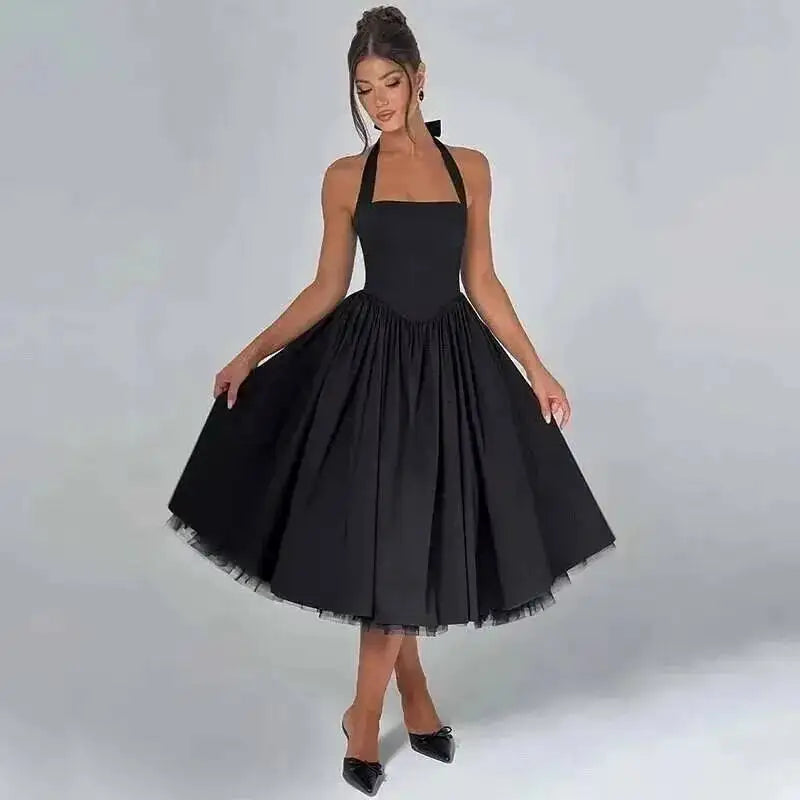 Townlike cintura envolvente A-line vestido de baile vestido de mujer Halter Mini 2025 Primavera Verano vestido club nocturno Sexy vestidos de fiesta
