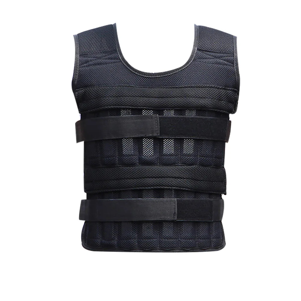 Chaleco con Peso Ajustable de 20 kg, Bolsa Vacía para Fitness y Correr, para Hombres y Mujeres, Ropa Negra de Entrenamiento Físico para Boxeo