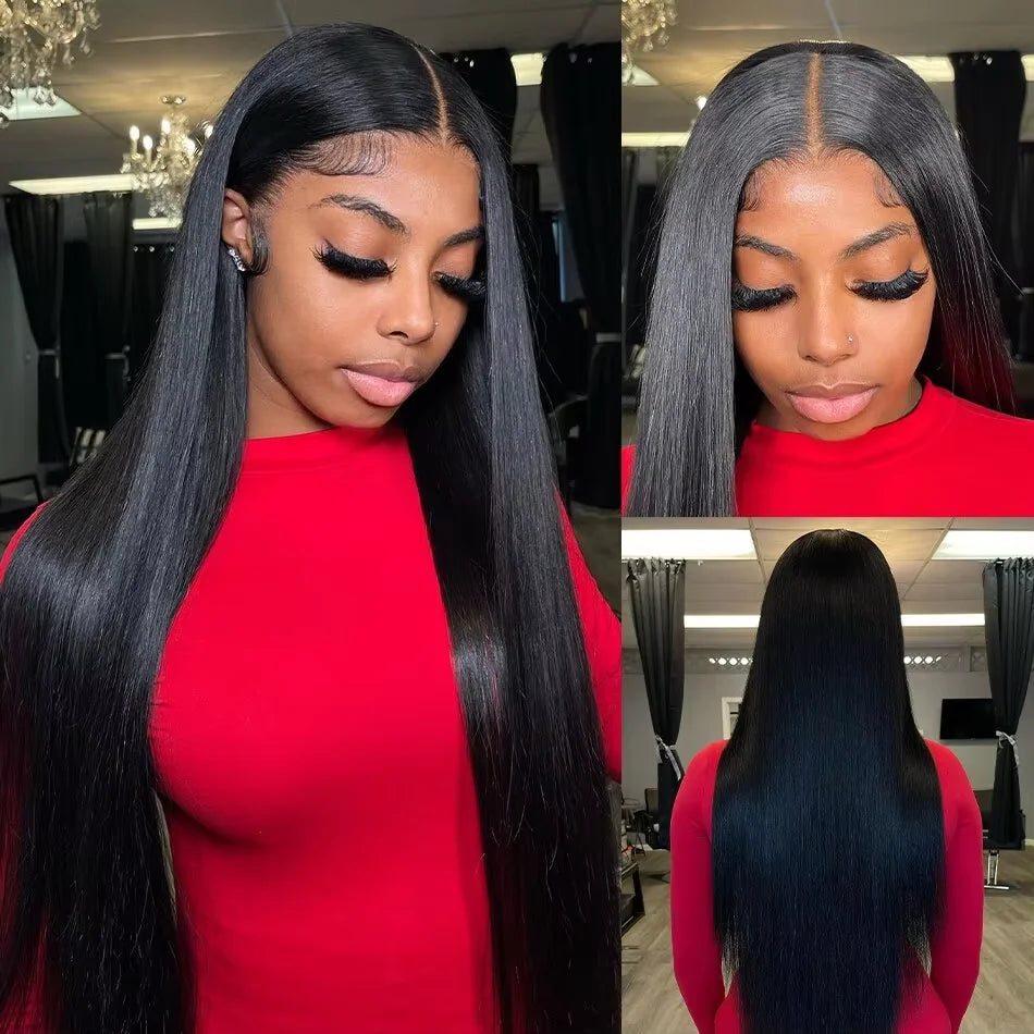 Paquetes de Cabello Humano Liso Natural de 30 y 40 Pulgadas, Extensiones de Cabello Virgen Negro Sin Procesar 14A de Alta Calidad