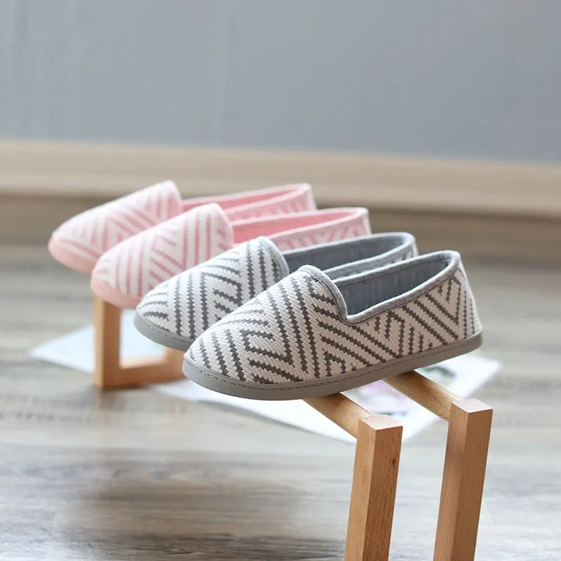 Nuevas Pantuflas Térmicas Antideslizantes para Mujer, Primavera-Otoño 2026, Pantuflas de Interior Tejidas, Suela Suave, Zapatos para Casa