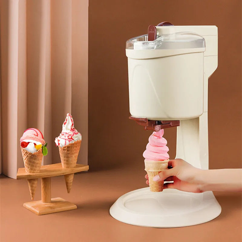 Máquina de helado Manual automática de sobremesa operación Simple Mini máquina de helado suave de gran capacidad para el hogar DI