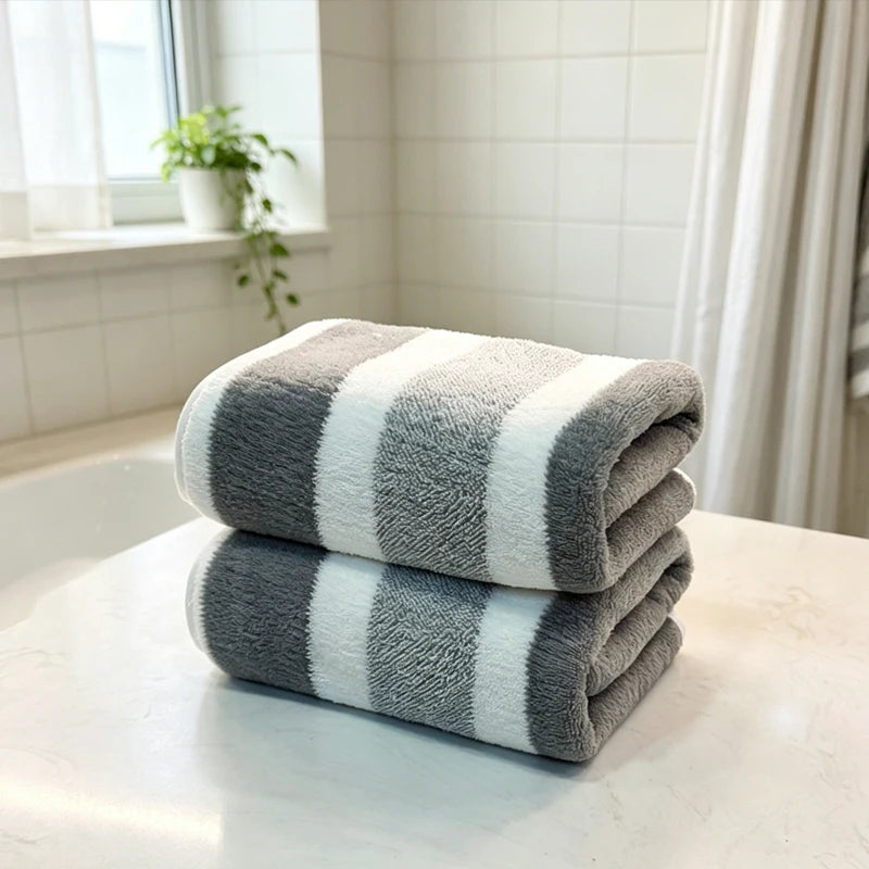 Paquete de 2 Toallas con Alta Capacidad de Absorción de Agua, Secado Rápido, Sin Desprendimiento de Pelusa y Durabilidad - Muy Adecuadas para el Hogar, la Playa y el Rostro