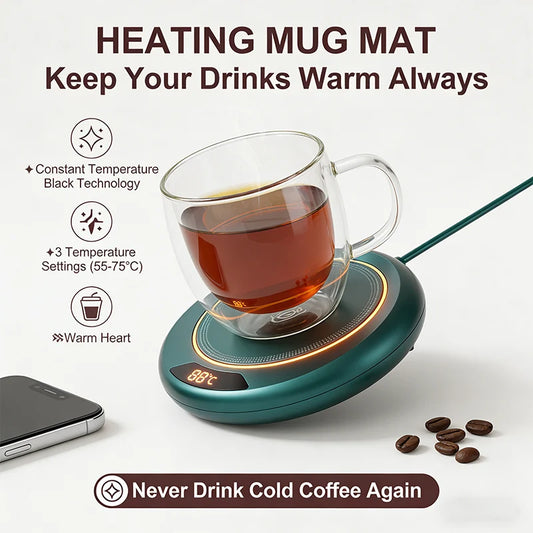 Nuevo Posavasos Calefactor USB con Temperatura Constante, Calentador Inteligente para Tazas de Café y Leche, Calentador Térmico Automático para Oficina y Hogar