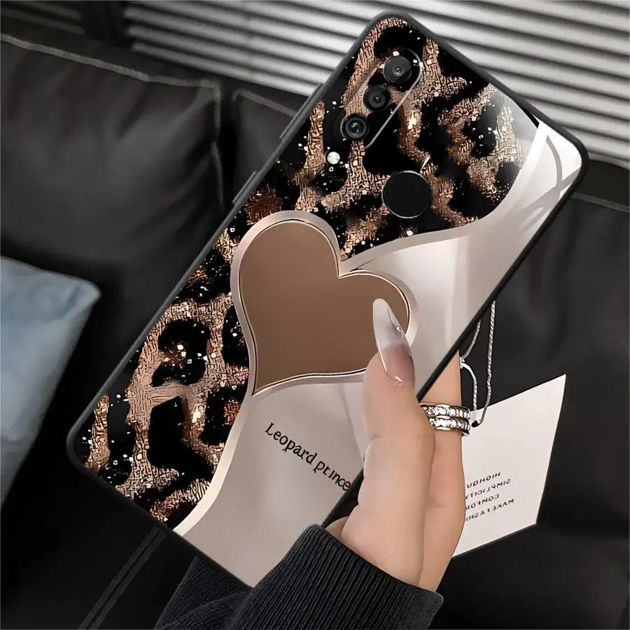 Funda de teléfono para Huawei P30 P20 Pro P20 P40 Lite P20 Lite 2018 P Smart 2019 funda suave patrón de estampado de leopardo de dibujos animados