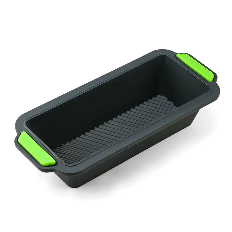 Bandeja rectangular de silicona para hornear, herramientas antiadherentes para molde, pan, tostada, tarta, larga, cuadrada