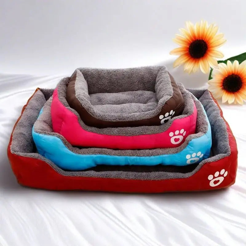 Casa grande para mascotas, cama para perros y gatos, estera larga de felpa para dormir profundo, cojín suave y cálido para perros pequeños, camas tranquilas para cachorros, Chihuahua