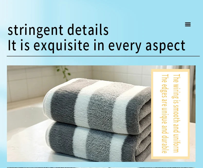Paquete de 2 toallas con gran absorción de agua, secado rápido, sin desprendimiento y duraderas - Muy adecuadas para el hogar, la playa y la cara