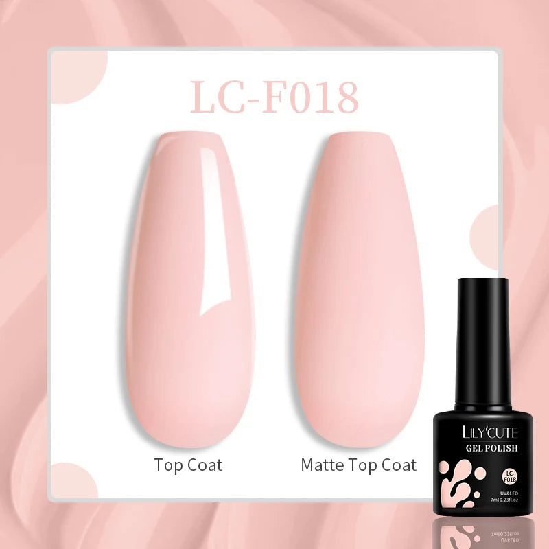 LILYCUTE-esmalte en Gel para uñas, barniz semipermanente para manicura, con LED UV, 129 colores, 7ML