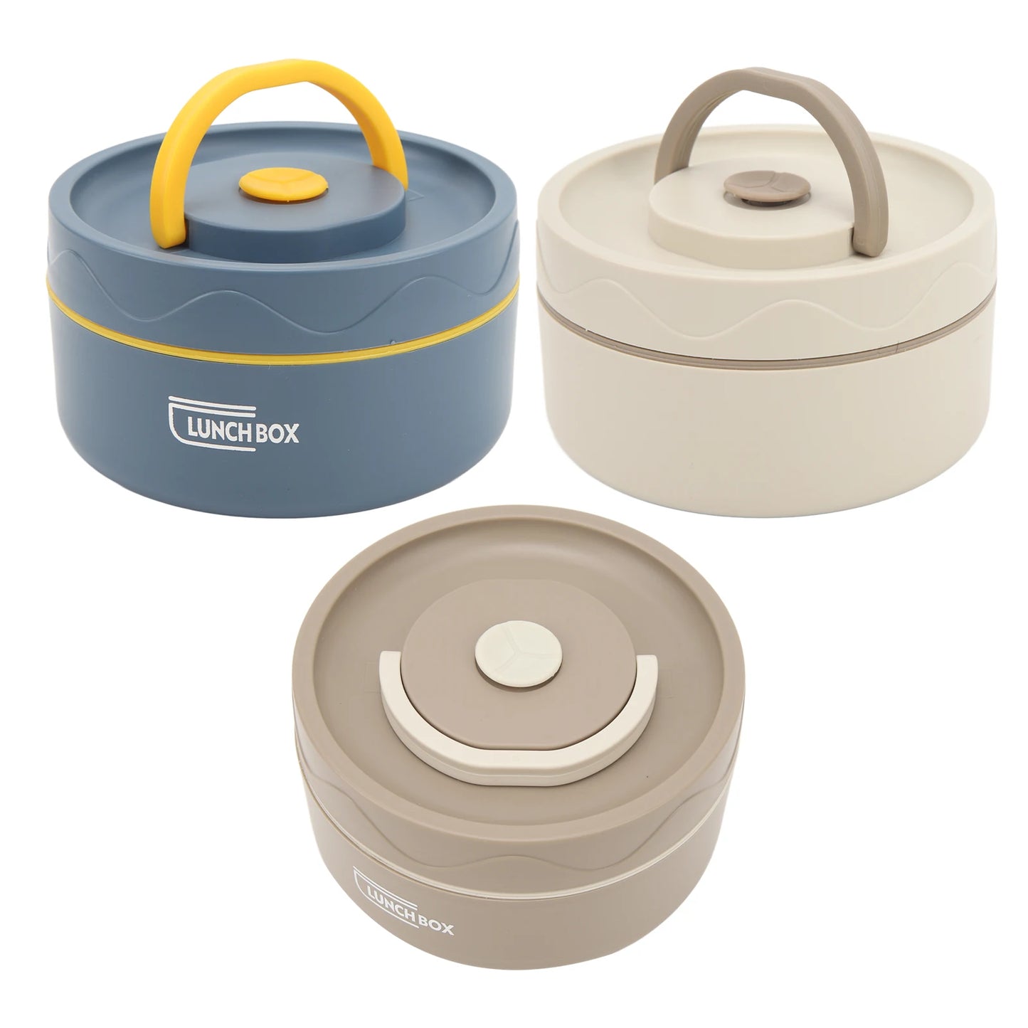 Olla de cocina térmica de aislamiento térmico de 440ml, recipiente térmico portátil de doble capa de acero inoxidable con forma redonda, 1 Uds.