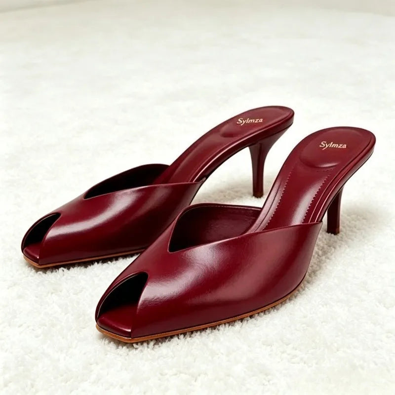 Zapatillas De tacón dorado De diseñador De lujo para Mujer, sandalias deslizantes elegantes con punta abierta y sexis para Mujer, Zapatos De tacón para novia y boda