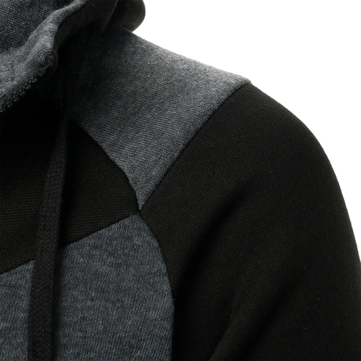 Deportes de otoño e invierno empalmados top casual de manga larga con capucha estilo deportivo para hombres