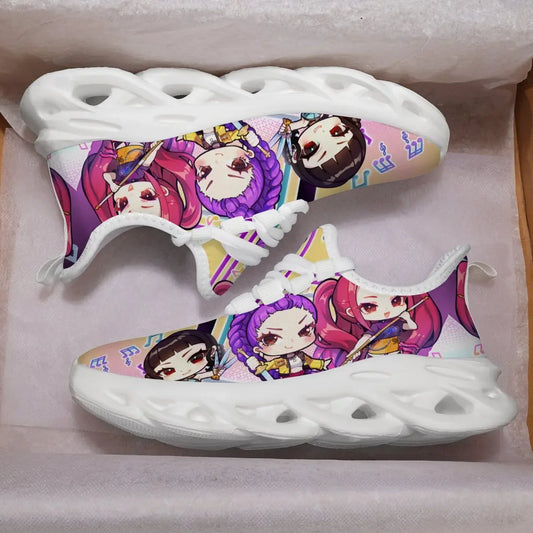 Zapatos Casuales para Niños, Zapatillas Deportivas Casuales con Estampado de Notas Musicales para Niñas, Zapatillas para Correr Casuales para Hombres y Mujeres, Tallas Grandes