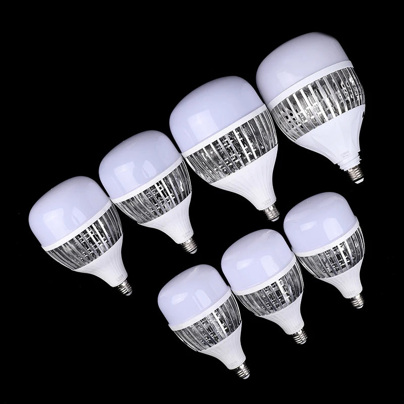 Bombilla LED E27 de alta potencia, 220V, luz superbrillante de ahorro de energía para el hogar, garaje, almacén, oficina, iluminación interior