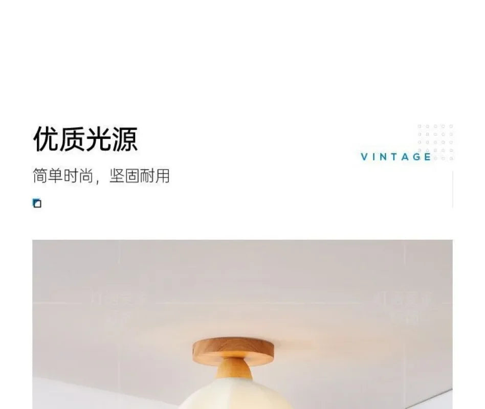 Lámpara de techo de troncos nórdica, porche, guardarropa, ventanal, salón, balcón, lámpara de madera japonesa, lámpara de entrada para pasillo