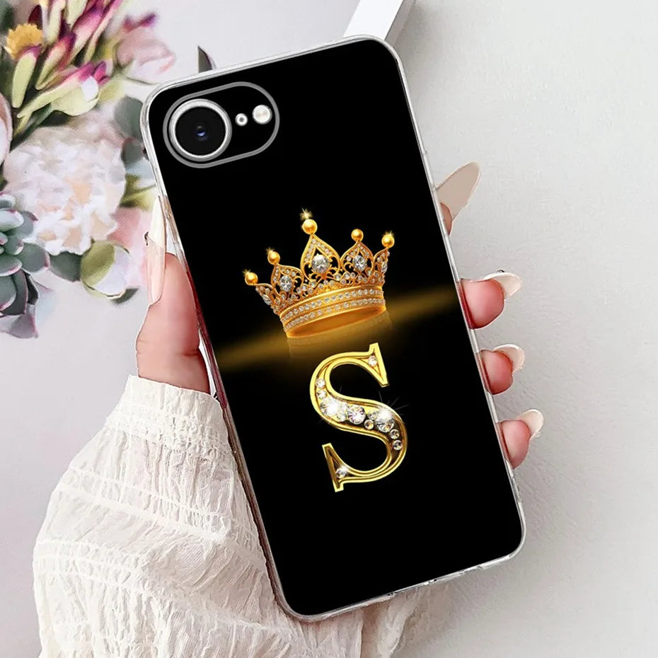 Funda de teléfono con letras a la moda para iPhone 16e SE (2025), funda trasera de silicona suave TPU para iPhone SE 2025, fundas para iPhone16e, parachoques