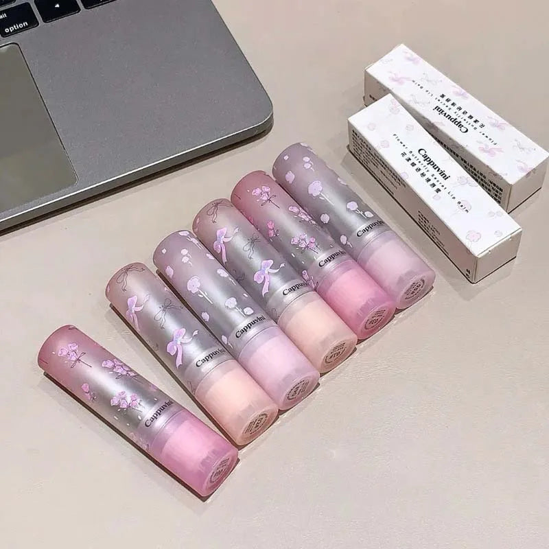 Brillo Labial Sólido Efecto Espejo, Tubo Redondo, Hidratante y Duradero, Tinte Natural Nude Melocotón, Maquillaje Labial en Gel