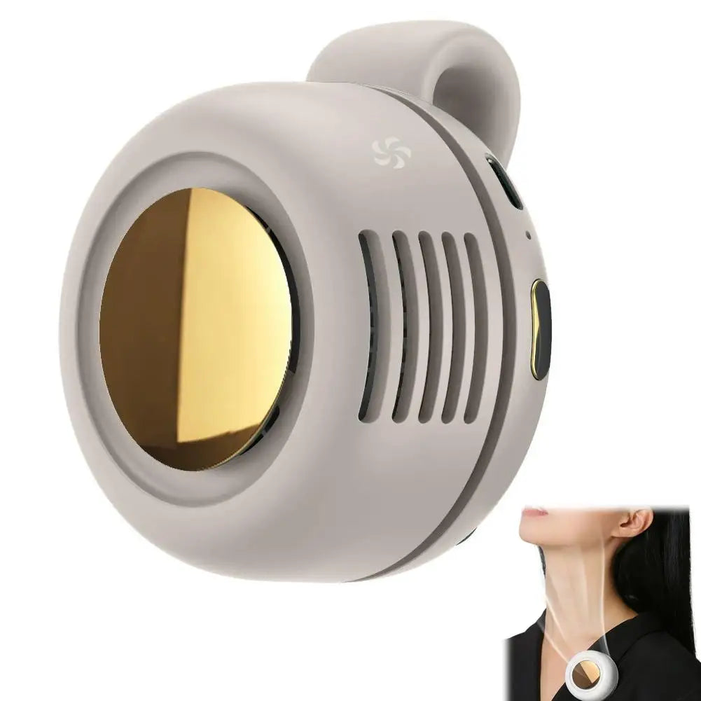 Mini ventilador eléctrico portátil silencioso sin aspas, pequeño ventilador con clip para cintura, mini ventilador sin aspas ajustable de 3 velocidades para exteriores, NUEVO