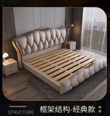 Muebles de dormitorio completos de 180x200cm, juego king, cabeceros dobles, dormitorios matrimoniales, cama queen de tamaño completo, marco de lit