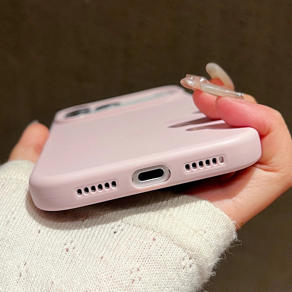 Funda protectora de silicona de Color caramelo para iPhone 17 Pro Max 17 Air 17 Pro, funda trasera de TPU suave mate a prueba de golpes