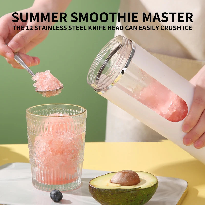 Exprimidor Portátil, Licuadora Multifuncional, Exprimidor con Carga USB, Adecuado para Hacer Smoothies, Batidos y Jugos de Frutas