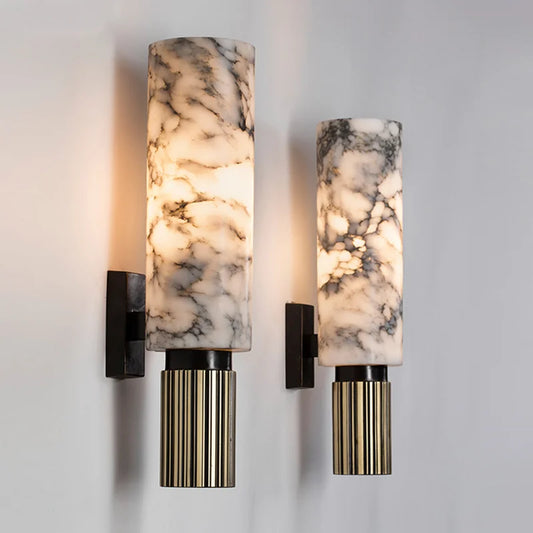 Lámpara de pared de mármol Natural de lujo moderna, decoración para sala de estar, mesita de noche, dormitorio, accesorios de iluminación LED, candelabro Vintage, electrodoméstico