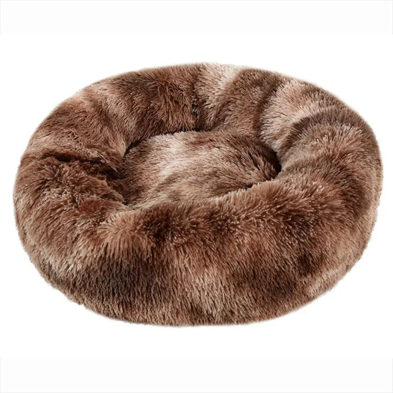 Cama redonda para mascotas de 40-90cm y 6 tamaños, cama para perros grandes, cama para gatos súper suave, casa para perros de peluche para perros medianos, casa para dormir cálido en invierno