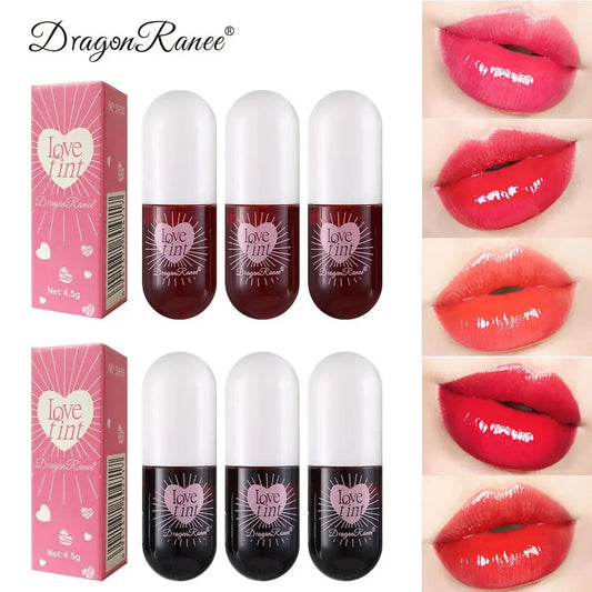 Brillo Labial Efecto Espejo, Hidratante, Larga Duración, Tinte Labial Rojo Sexy con Acabado Brillante, Maquillaje Nutritivo, Lápiz Labial Líquido