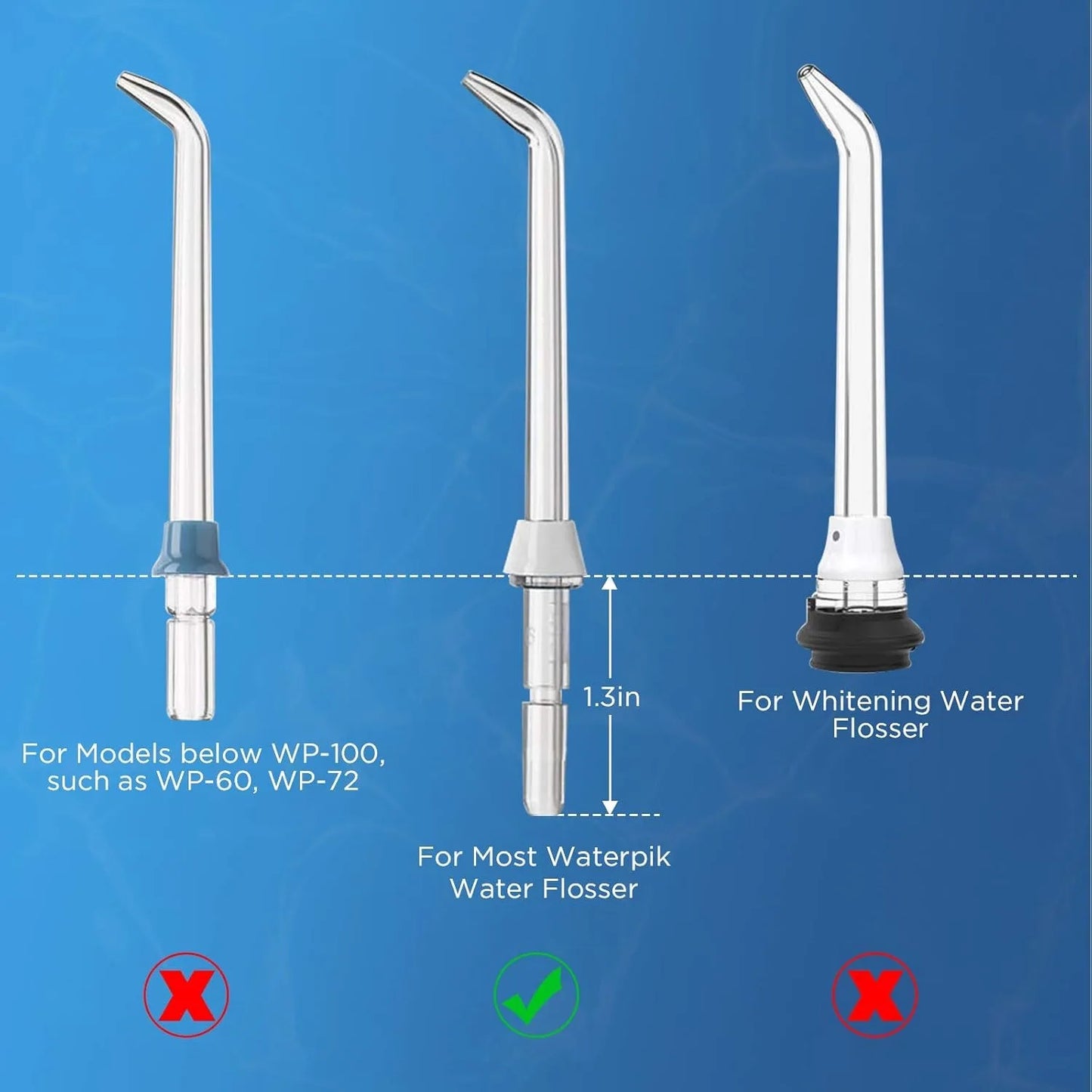 Puntas de repuesto para irrigador bucal Waterpulse V300/V400Plus/V500/V580/V600/V660/v700/V700Plus